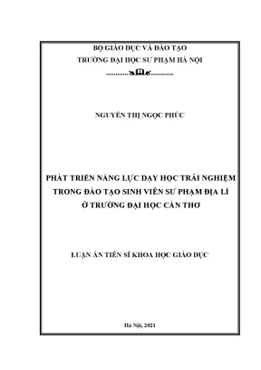 Phát triển năng lực dạy học trải nghiệm cho sinh viên sư phạm Địa lí