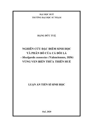 Nghiên cứu đặc điểm sinh học cá Đối lá Moolgarda cunnesius ven biển Thừa Thiên Huế