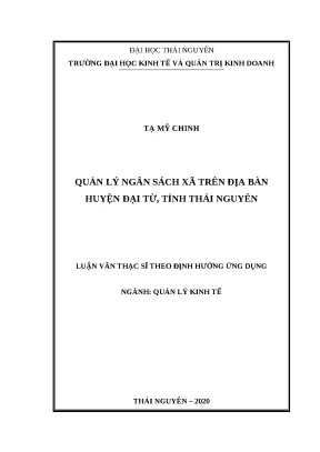 Quản lý ngân sách xã tại Đại Từ, Thái Nguyên