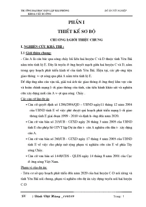 Thiết kế sơ bộ cầu A qua sông Chảy tại Yên Bái