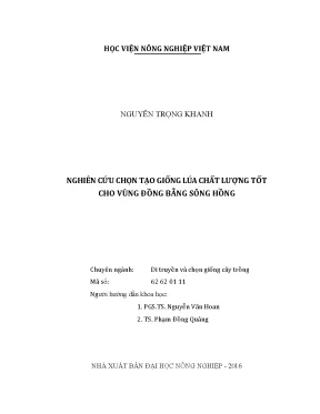Nghiên cứu chọn tạo giống lúa chất lượng cho ĐBSH
