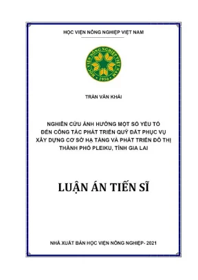 Ảnh hưởng yếu tố đến phát triển quỹ đất xây dựng hạ tầng Pleiku