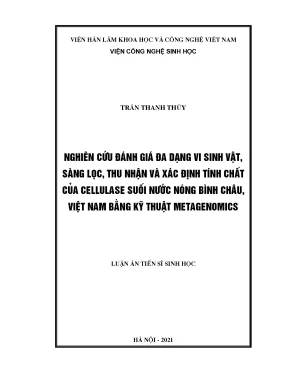 Đánh giá đa dạng vi sinh vật suối nước nóng Bình Châu ứng dụng metagenomics