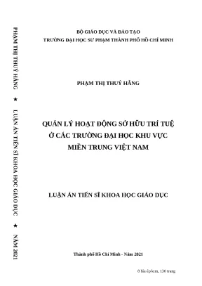 Quản lý hoạt động sở hữu trí tuệ tại các trường đại học miền Trung