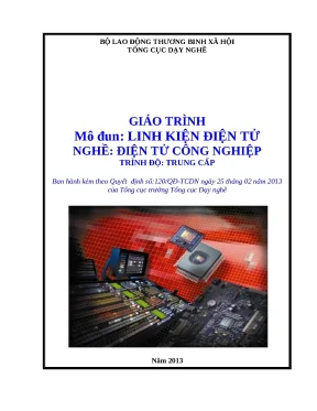 Giáo trình Linh kiện điện tử nghề Điện tử công nghiệp trình độ trung cấp