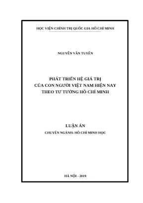 Phát triển hệ giá trị con người Việt Nam theo tư tưởng Hồ Chí Minh