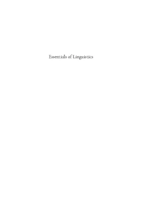 Essentials of Linguistics: Giáo trình nhập môn ngôn ngữ học