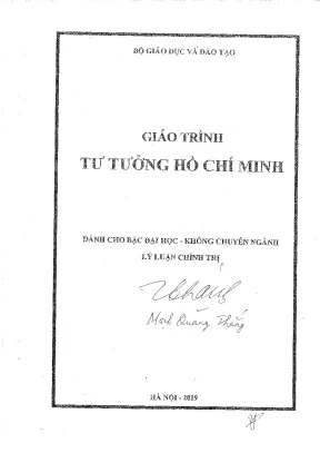 Giáo trình Tư tưởng Hồ Chí Minh cho sinh viên đại học