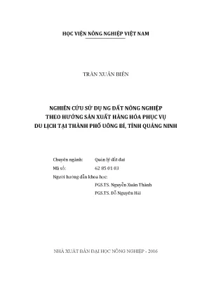 Nghiên cứu sử dụng đất nông nghiệp phục vụ du lịch tại Uông Bí