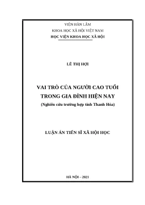 Vai trò người cao tuổi trong gia đình hiện nay - Nghiên cứu Thanh Hóa