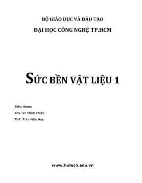 Giáo trình Sức bền vật liệu 1 - Đại học Công nghệ TP.HCM
