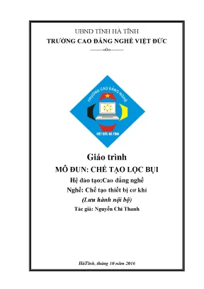 Giáo trình chế tạo lọc bụi nghề chế tạo thiết bị cơ khí cđ nghề việt đức hà tĩnh