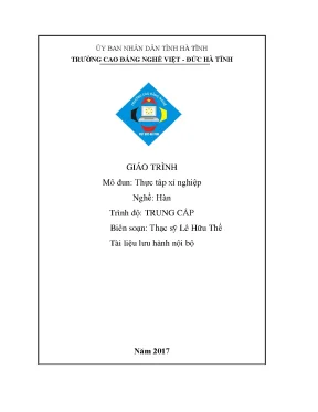 Giáo trình thực tâp xí nghiệp nghề hàn cđ nghề việt đức hà tĩnh