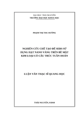 Chế tạo đế SERS dùng hạt nano vàng trên bề mặt tuần hoàn