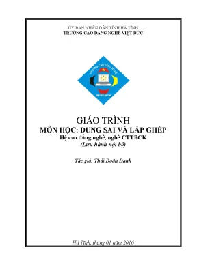 Giáo trình Dung sai và Lắp ghép cho Cao đẳng Nghề
