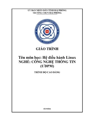 Giáo trình hệ điều hành linux ngành công nghệ thông tin cđ công nghiệp hải phòng