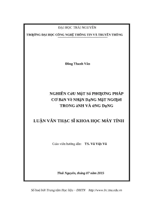 Nghiên cứu nhận dạng mặt người trong ảnh - PCA và SVM