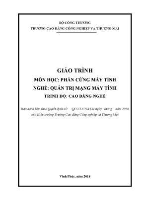 Giáo trình phần cứng máy tính nghề quản lý mạng máy tính cđ công nghiệp và thương mại