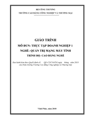 Giáo trình thực tập doanh nghiệp 1 nghề quản trị mạng máy tính cđ công nghiệp và thương mại