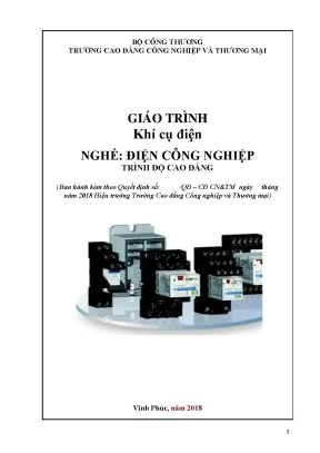 Giáo trình khí cụ điện nghề điện công nghiệp cđ công nghiệp và thương mại