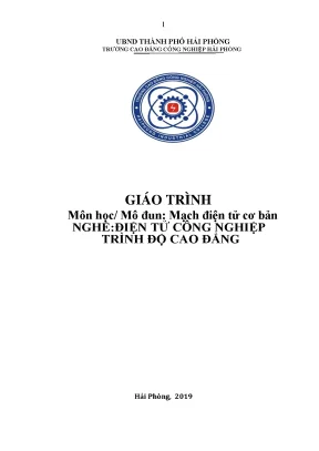 Giáo trình mạch điện tử cơ bản ngành điện tử công nghiệp cđ công nghiệp hải phòng