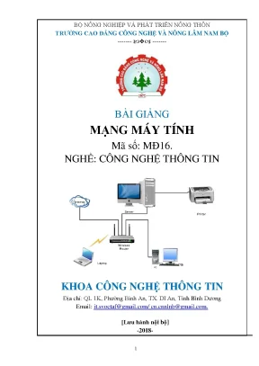 Giáo trình Mạng máy tính nghề CNTT - Cao đẳng Công nghệ Nam Bộ
