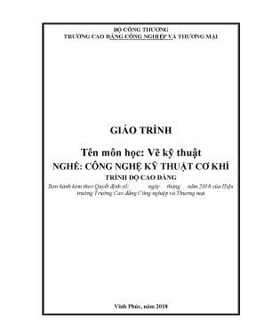Giáo trình vẽ kỹ thuật nghề công nghệ kỹ thuật cơ khí cđ công nghiệp và thương mại