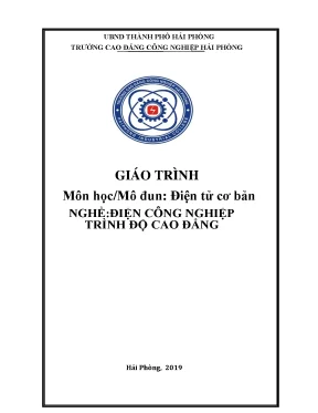 Giáo trình điện tử cơ bản ngành điện công nghiệp cđ công nghiệp hải phòng