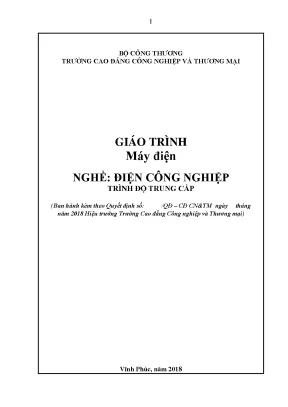Giáo trình máy điện 2 nghề điện công nghiệp cđ công nghiệp và thương mại