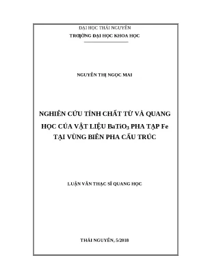 Nghiên cứu tính chất từ quang học của BaTiO3 pha tạp Fe