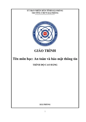 Giáo trình an toàn và bảo mật thông tin ngành quản trị mạng cđ công nghiệp hải phòng