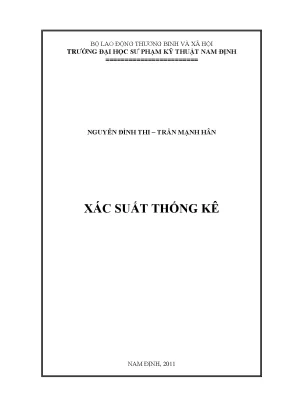Giáo trình xác suất thống kê phần 1 đh sư phạm kỹ thuật nam định