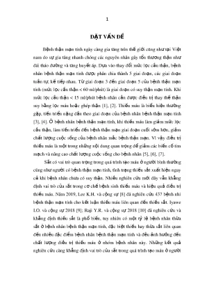 Luận án tiến sĩ y học nghiên cứu nồng độ sắt ferritin và khả năng gắn sắt toàn phần trong huyết tương ở bệnh nhân bệnh thận mạn tính chưa điều trị thay thế thận