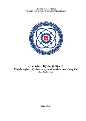 Giáo trình kỹ thuật điện tử ngành kỹ thuật máy lạnh và điều hòa không khí cđ công nghiệp hải phòng