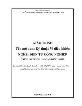 Giáo trình kỹ thuật vi điều khiển nghề điện tử công nghiệp cđ công nghiệp và thương mại