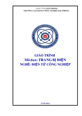 Giáo trình trang bị điện ngành điện tử công nghiệp cđ công nghiệp hải phòng