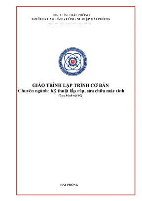 Giáo trình lập trình cơ bản ngành kỹ thuật lắp ráp sửa chữa máy tính cđ công nghiệp hải phòng