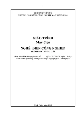 Giáo trình máy điện 1 nghề điện công nghiệp cđ công nghiệp và thương mại