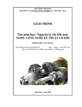 Giáo trình nguyên lý chi tiết máy nghề công nghệ kỹ thuật cơ khí cđ công nghiệp và thương mại