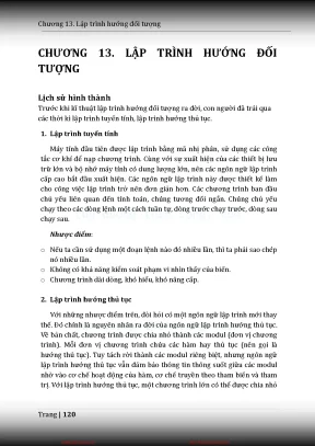 Lập trình hướng đối tượng: Lịch sử và khái niệm cơ bản