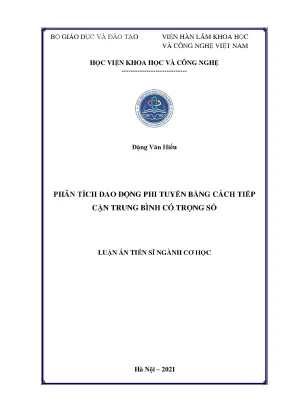 Luận án tiến sĩ phân tích dao động phi tuyến bằng cách tiếp cận trung bình có trọng số