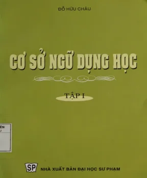 Giáo trình cơ sở ngữ dụng học tập 1 đỗ hữu châu