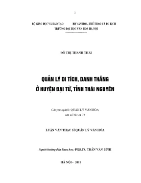 Quản lý di tích, danh thắng ở huyện Đại Từ Thái Nguyên
