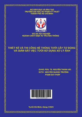 Hệ thống tưới cây tự động và giám sát dùng xử lý ảnh