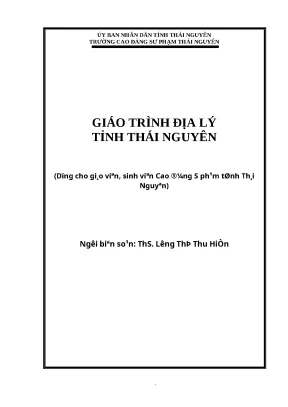 Giao trinh dia ly tinh thai nguyen