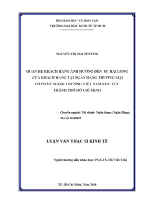 Tài liệu luận văn quan hệ khách hàng ảnh hưởng đến sự hài lòng