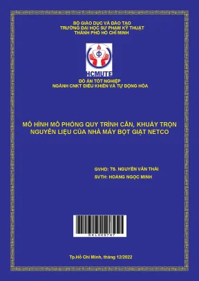 Mô hình mô phỏng quy trình cân khuấy trộn nguyên liệu của nhà máy bột giặt netco