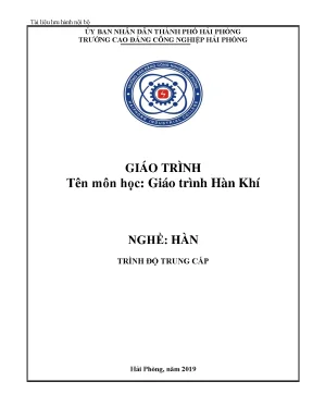 Giáo trình hàn khí nghề hàn cđ công nghiệp hải phòng