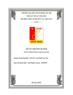 Đồ án chuyên ngành: Thiết kế phân xưởng Isome hóa C5-C6