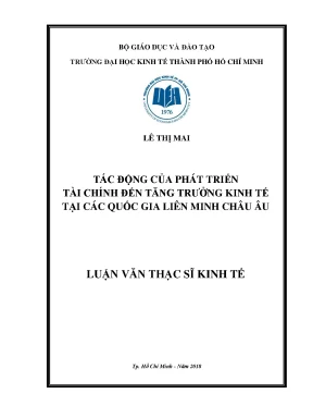 Phát triển tài chính đến tăng trưởng kinh tế các nước EU